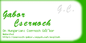 gabor csernoch business card